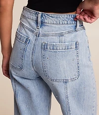 Kate Rhinestone Barrel Jean