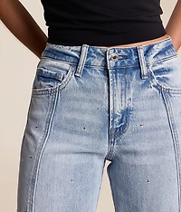 Kate Rhinestone Barrel Jean