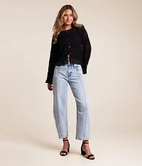 Kate Rhinestone Barrel Jean