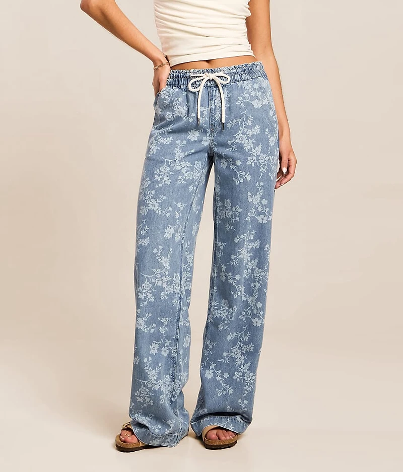 Kris Baggy Wide Leg Floral Jean