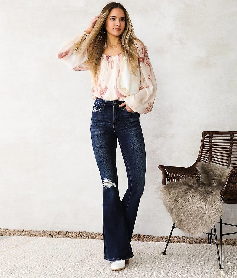 VERVET High Rise Flare Stretch Jean