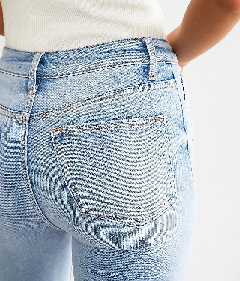 High Rise Cropped Flare Stretch Jean