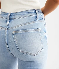 High Rise Cropped Flare Stretch Jean