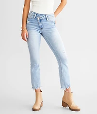 High Rise Cropped Flare Stretch Jean