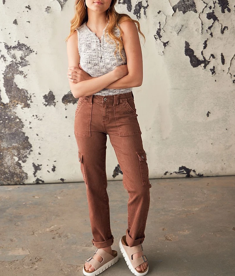 High Rise Stretch Cargo Pant