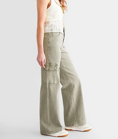 Lindsey Wide Leg Stretch Cargo Pant