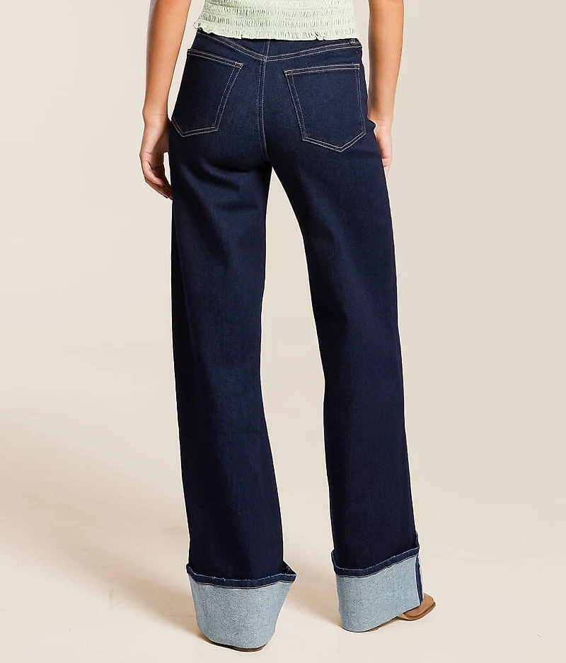 Olivia Wide Leg Stretch Cuffed Jean
