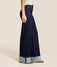 Olivia Wide Leg Stretch Cuffed Jean