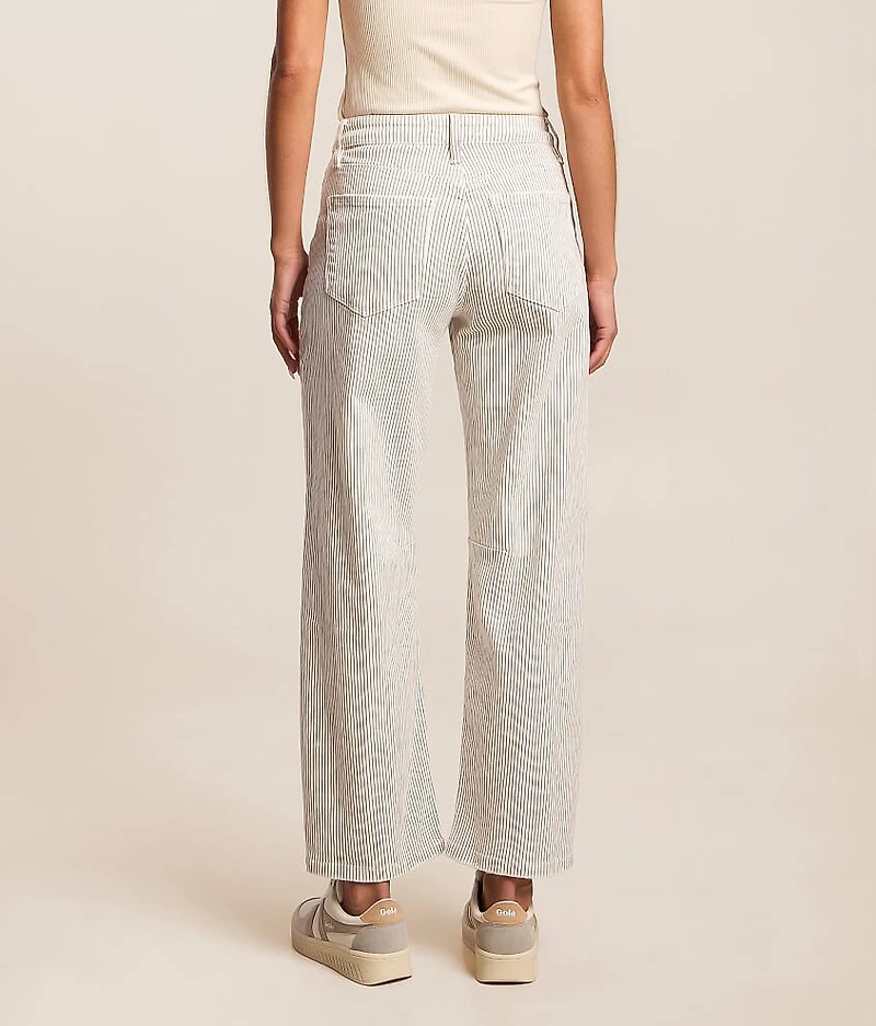 Kate High Rise Striped Barrel Jean