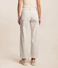 Kate High Rise Striped Barrel Jean