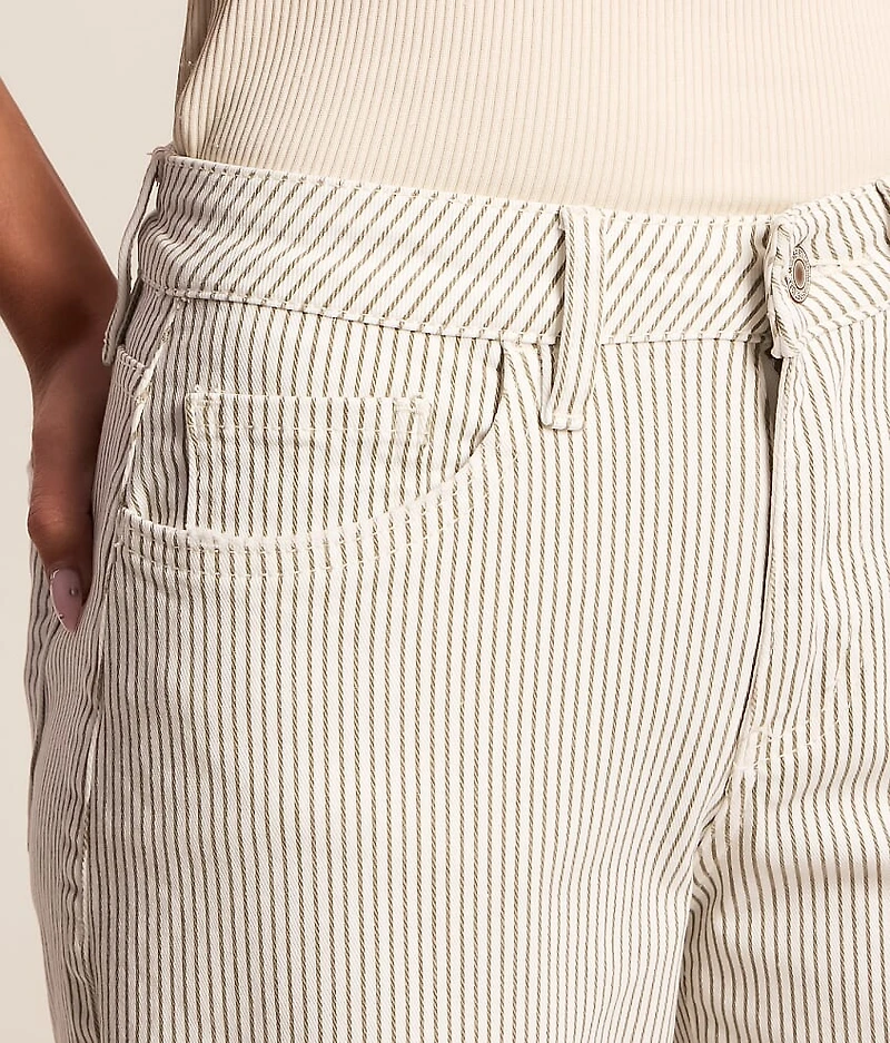 Kate High Rise Striped Barrel Jean