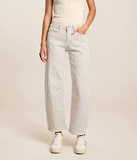 Kate High Rise Striped Barrel Jean