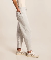 Kate High Rise Striped Barrel Jean