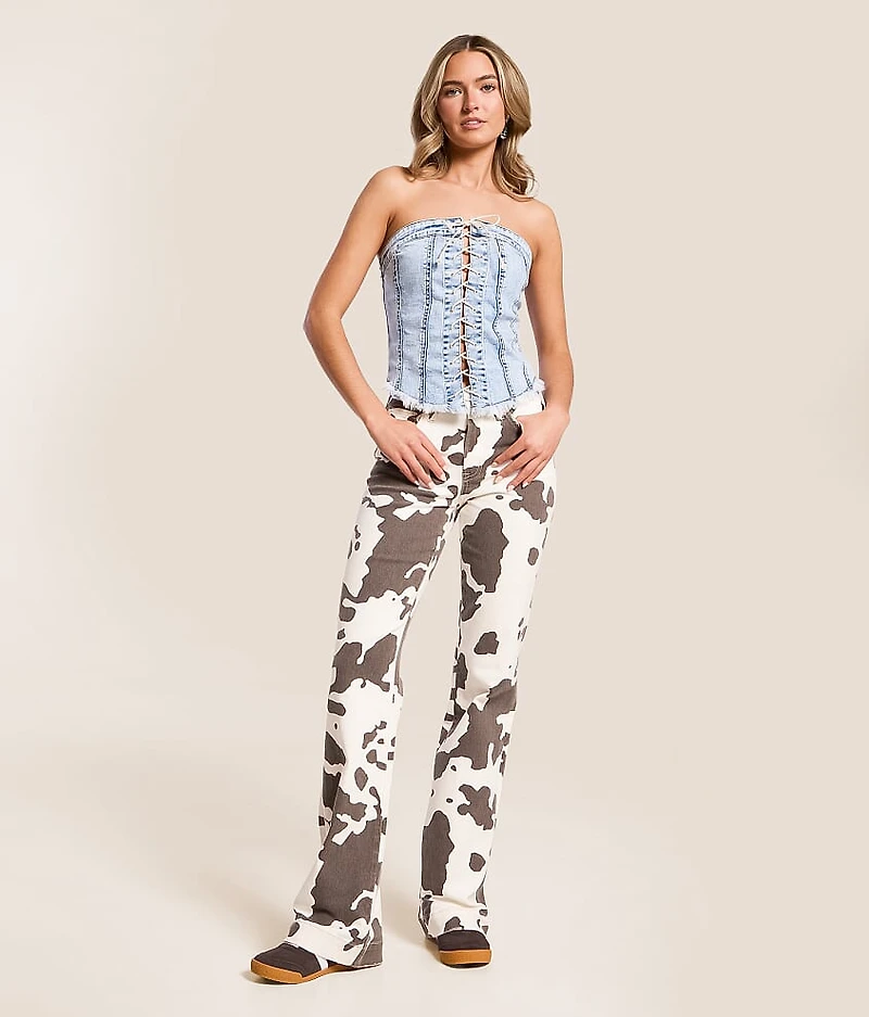 Willa Cow Print Trouser Jean