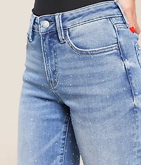 Evie Rhinestone High Rise Classic Straight Jean