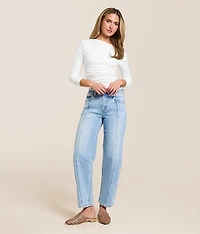 Kate Rhinestone & Stud Barrel Jean