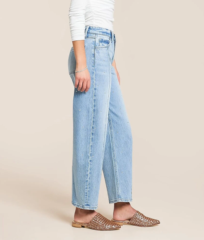 Kate Rhinestone & Stud Barrel Jean