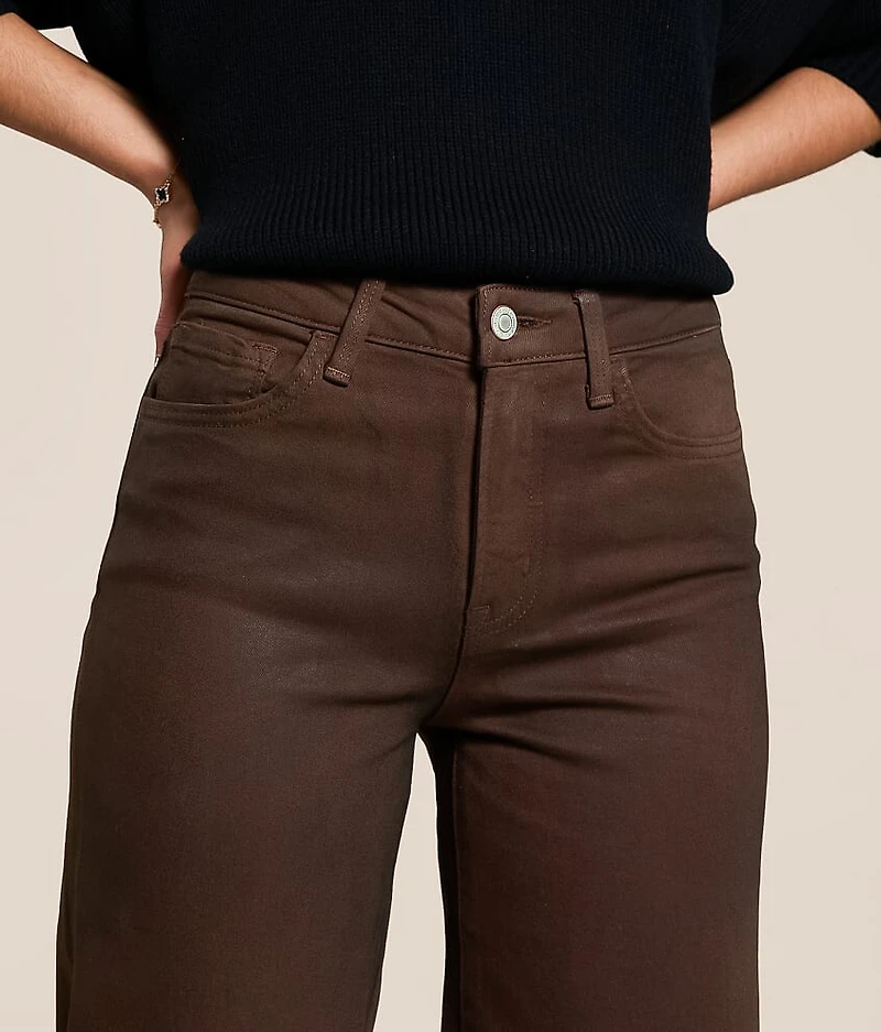 Olivia Coated High Rise Wide Leg Stretch Jean