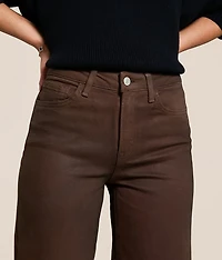 Olivia Coated High Rise Wide Leg Stretch Jean