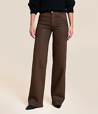 Olivia Coated High Rise Wide Leg Stretch Jean