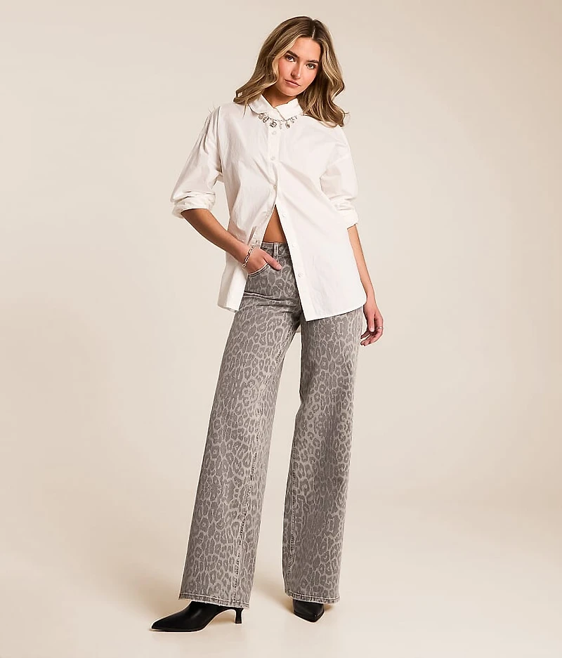 Olivia Leopard Wide Leg Jean