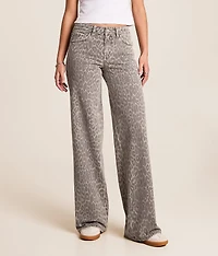 Olivia Leopard Wide Leg Jean