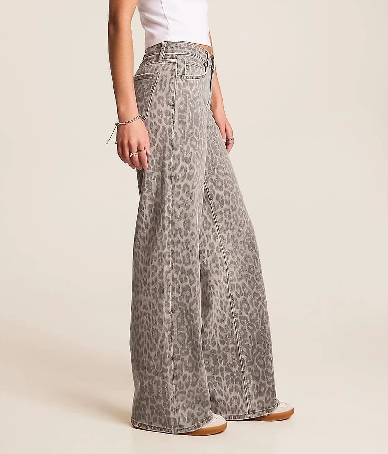 Olivia Leopard Wide Leg Jean