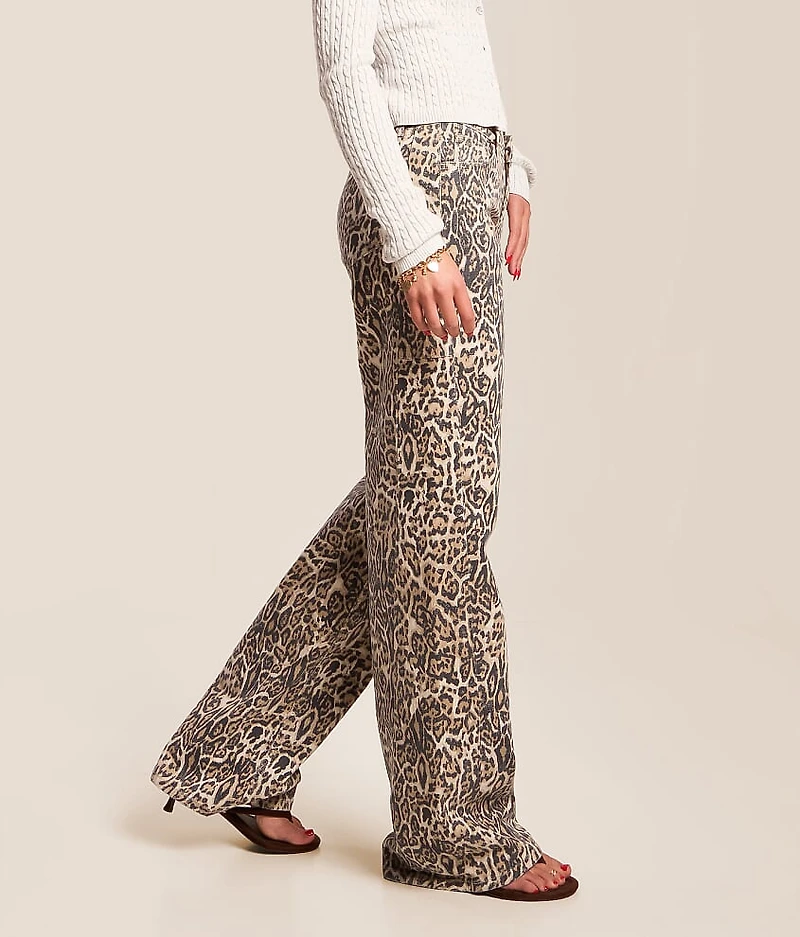 Kris Baggy Wide Leg Leopard Jean