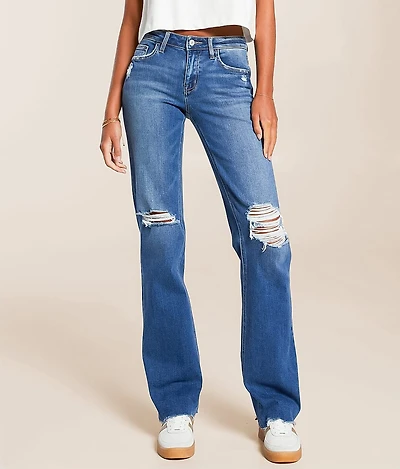 Evie Mid-Rise Classic Straight Stretch Jean