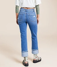 Evie Mid-Rise Cropped Straight Stretch Jean