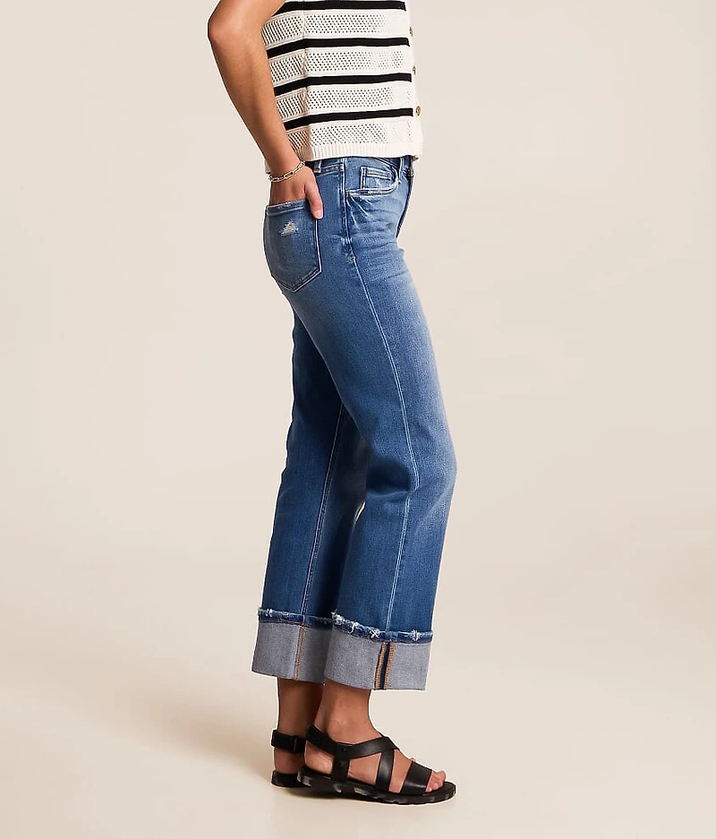 Evie Mid-Rise Cropped Straight Jean