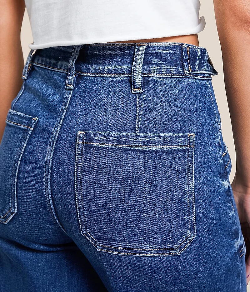 Olivia High Rise Cropped Wide Leg Stretch Jean