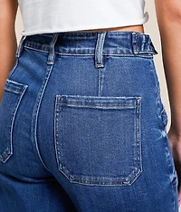 Olivia High Rise Cropped Wide Leg Stretch Jean