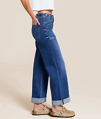 Olivia High Rise Cropped Wide Leg Stretch Jean