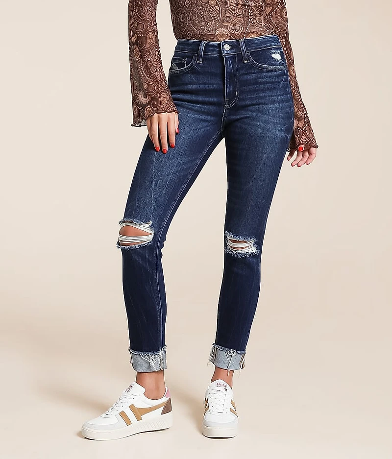 Haylie High Rise Ankle Skinny Stretch Cuffed Jean