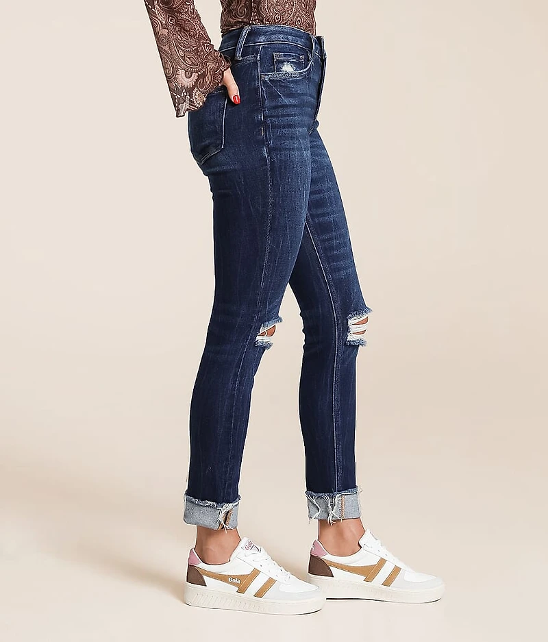 Haylie High Rise Ankle Skinny Stretch Cuffed Jean
