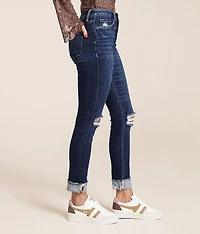 Haylie High Rise Ankle Skinny Stretch Cuffed Jean