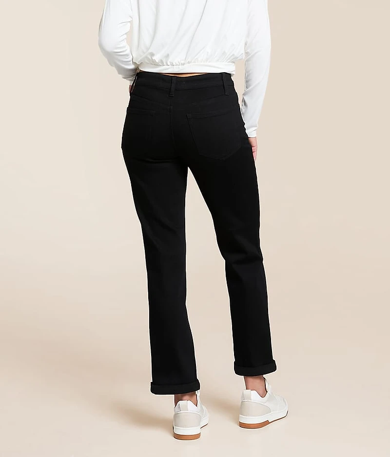 Evie Mid-Rise Cropped Straight Stretch Jean