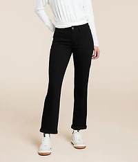 Evie Mid-Rise Cropped Straight Stretch Jean