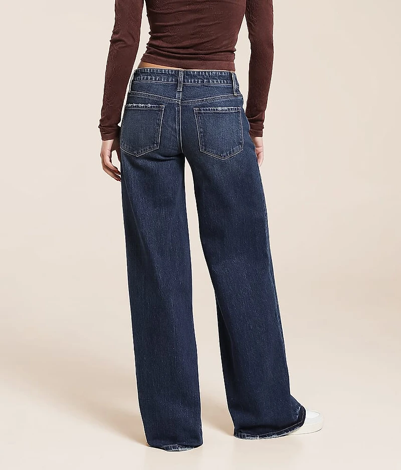 V-Front Wide Leg Stretch Jean