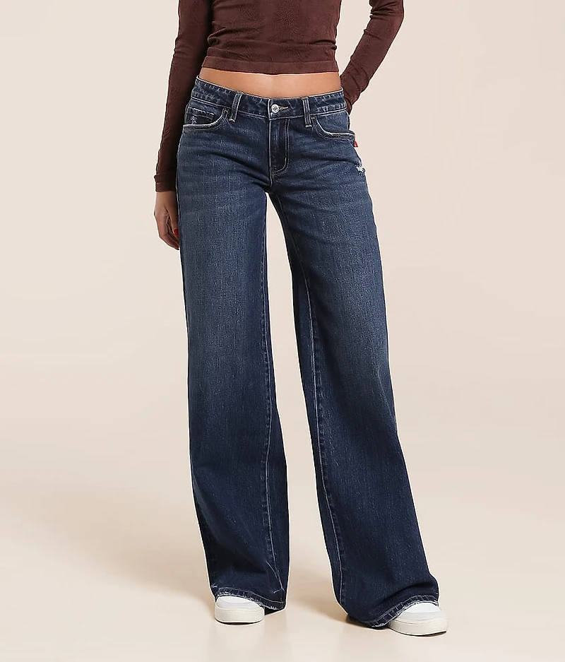 V-Front Wide Leg Stretch Jean