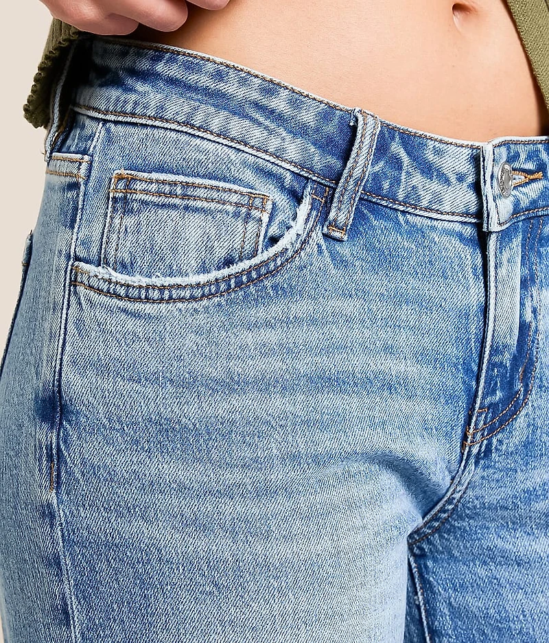 V-Front Wide Leg Stretch Jean