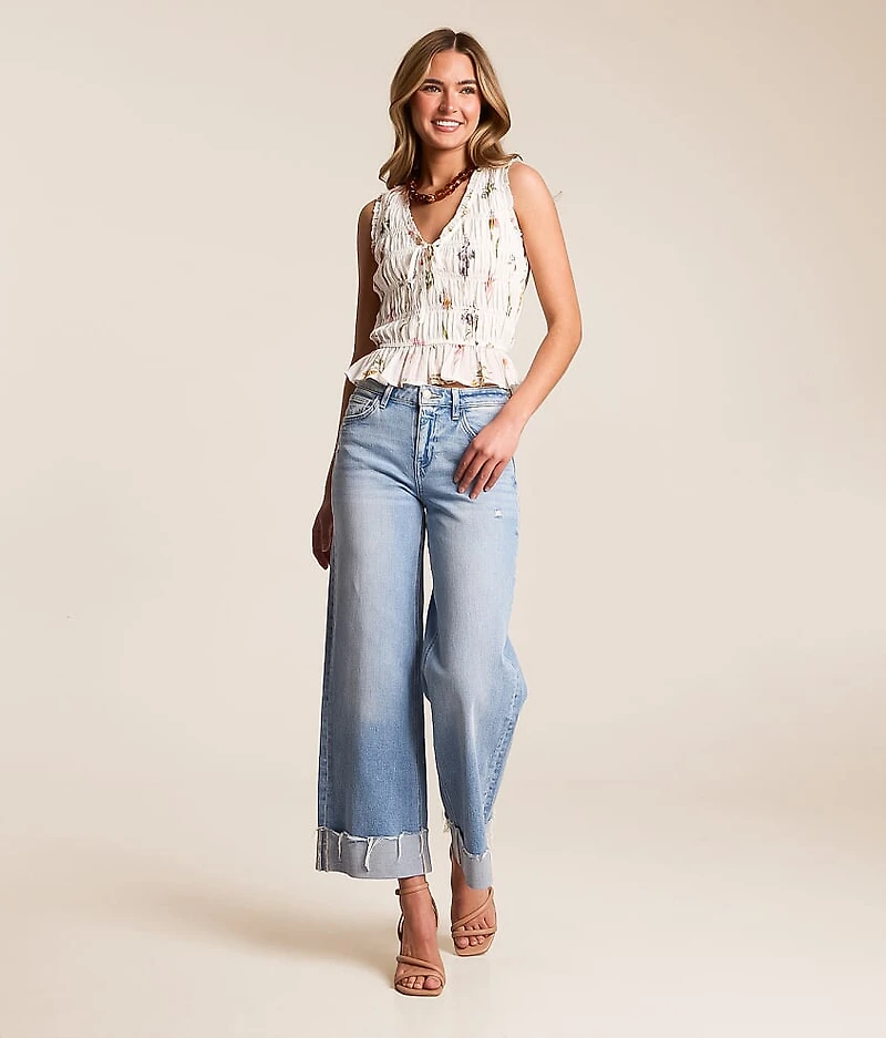 Olivia Cropped Wide Leg Stretch Jean
