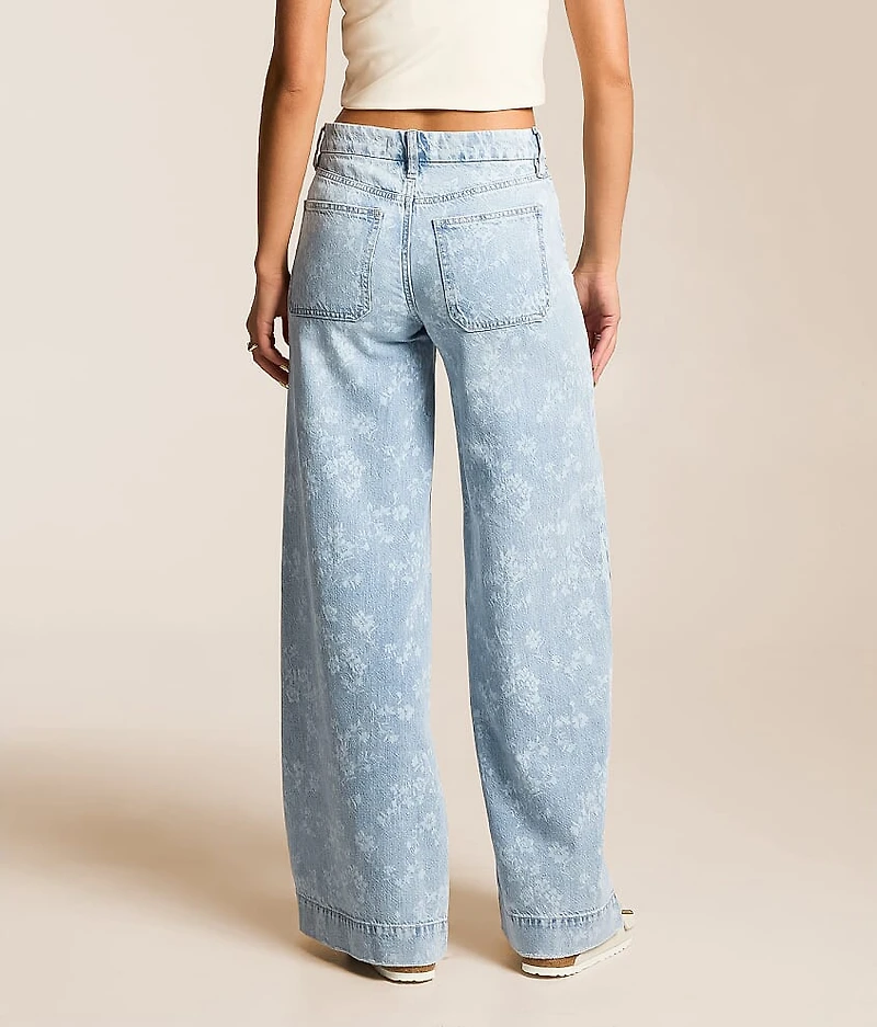 Olivia Floral Wide Leg Stretch Jean