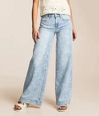 Olivia Floral Wide Leg Stretch Jean