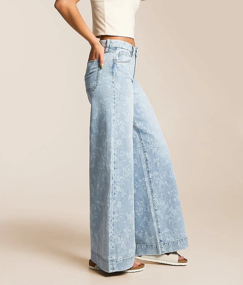 Olivia Floral Wide Leg Stretch Jean