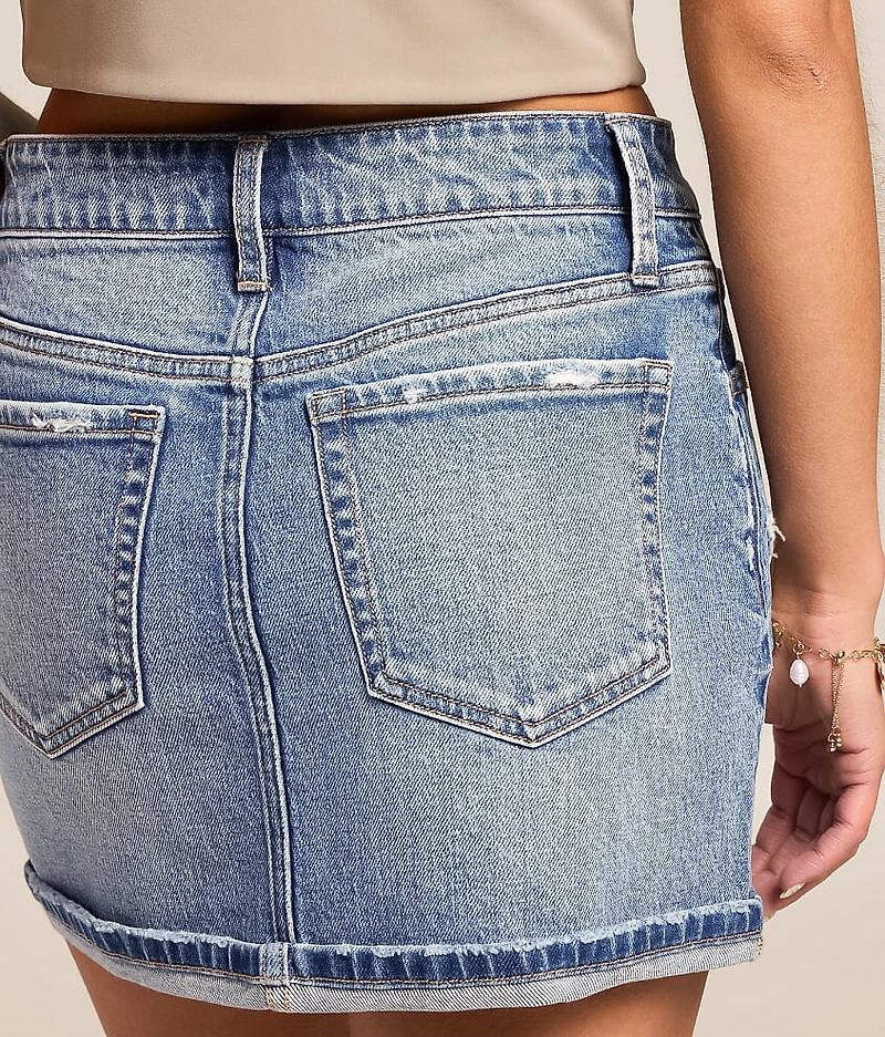 Low Rise Denim Skirt