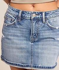 Low Rise Denim Skirt