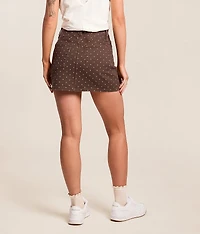 Claudia Polka Dot Denim Skirt