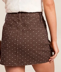 Claudia Polka Dot Denim Skirt